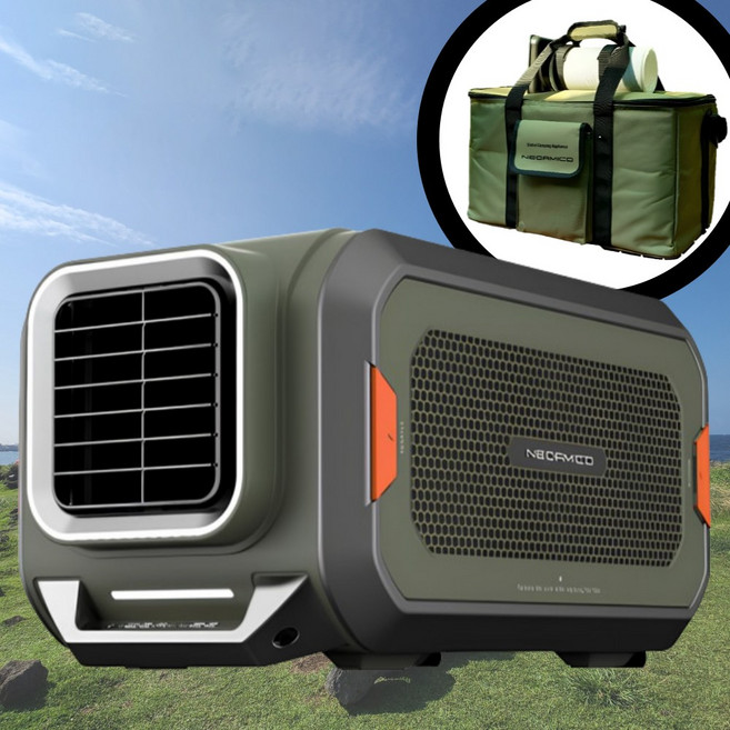 대우 네오아미코 냉방 난방 온풍기 에어컨 이동식 휴대용 사계절 캠핑 국산 차박 텐트 무시동 에어컨 CA60HAG, CA60HAG_그린+전용가방