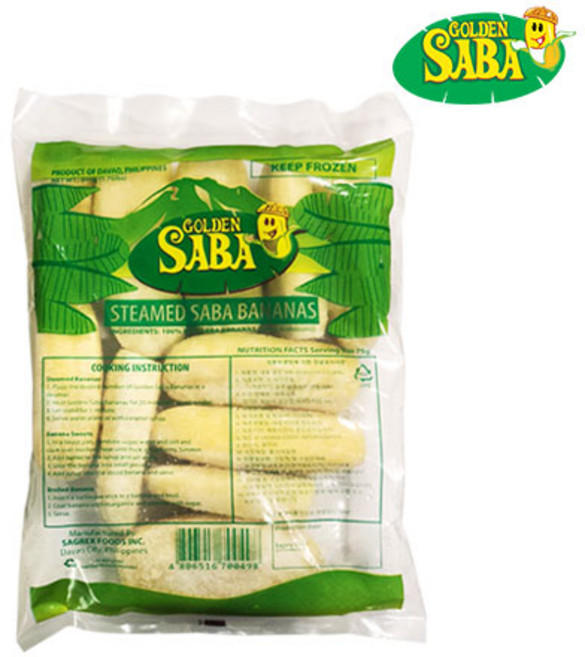 냉동 필리핀 프리미엄 골든 사바 바나나 Frozen Saba Banana 800g, 1개
