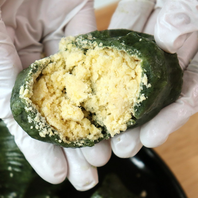 진도 해풍 쑥송편 흑임자송편 녹두송편 깨송편 2Kg 1box, 1박스, 녹두