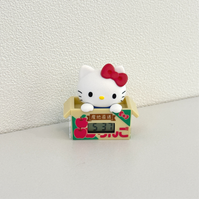 일본정품 산리오 캐릭터즈 골판지 워치 1탄 미니 시계 피규어 5종택1, 헬로키티