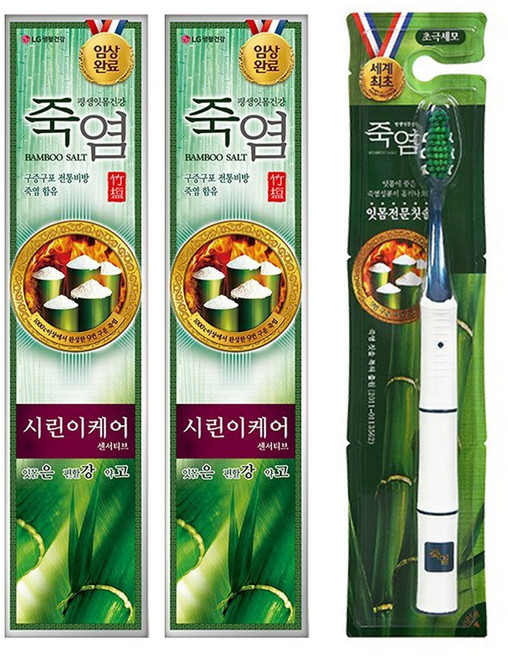 [시린증상3일만에 완화] 죽염 은강고치약 시린이케어 160g + 칫솔증정, 2개