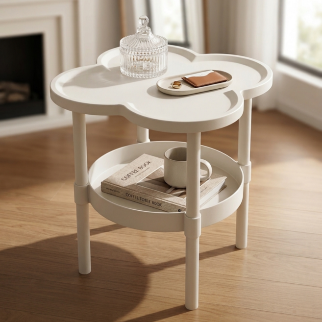 허니앤코 다용도 쇼파 사이드 테이블, 화이트
