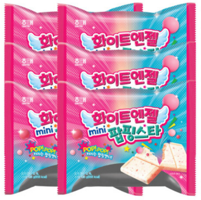 해태제과 화이트엔젤 mini 팝핑스타 6개