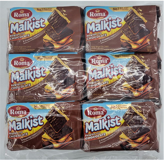 말키스트 크래커 초코향 90g x 6개 roma malkist chocolate 90g x 6ea