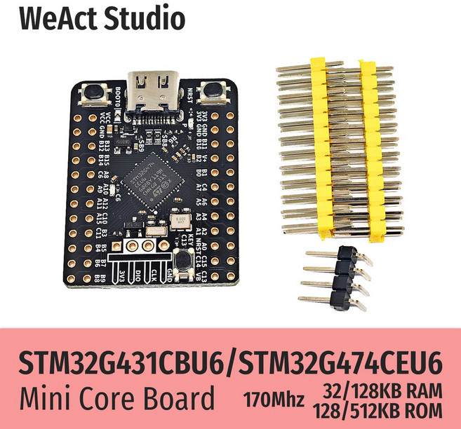 WeAct STM32G4 STM32G474CEU6 STM32G431CBU6 STM32G431 STM32G474 STM32 코어 보드 데모