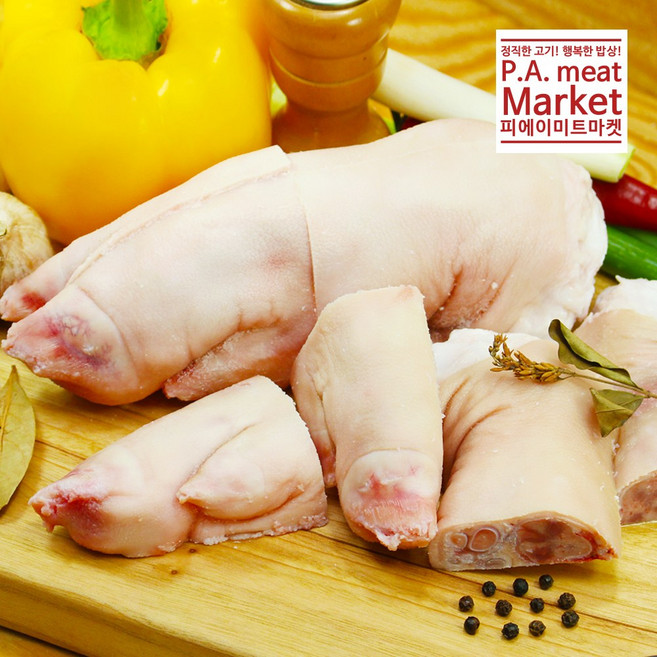 (요리용 돼지고기 모음) 안심 다짐육 목살 뒷다리살 등갈비 목뼈 찜용갈비 미니족, 돼지 미니족 800g(덩어리), 1개