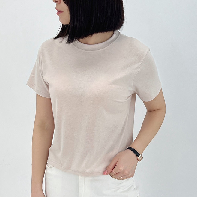 국산 여성 반팔티 이너 티셔츠 모달 여성 반팔 티셔츠 여자 반팔티