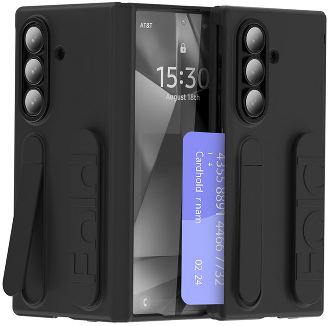 Elvo 갤럭시폴드7 힌지보호 사이드 카드수납 핸드스트랩 풀커버 케이스