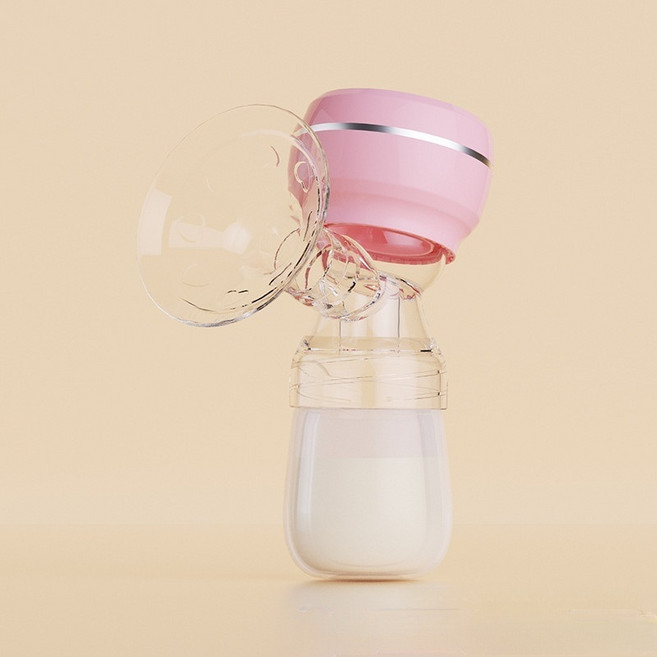 智能電動擠乳器 大吸力 便攜靜音, 粉紅色, 1個