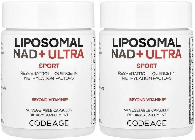 코드에이지 NAD Ultra 리포조말 고약사 스포츠 NR 500mg 90캡슐 2병, 2개, 90정 - 쿠팡