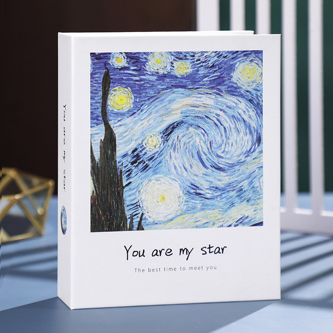 샤샤벨 4x6 포켓 사진 앨범 대용량 사진첩, 세로형 100포켓, B. 별밤