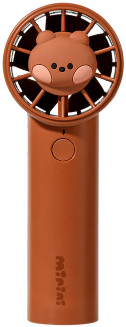 쿨린 라인프렌즈 미니니 휴대용 손 선풍기, 브라운