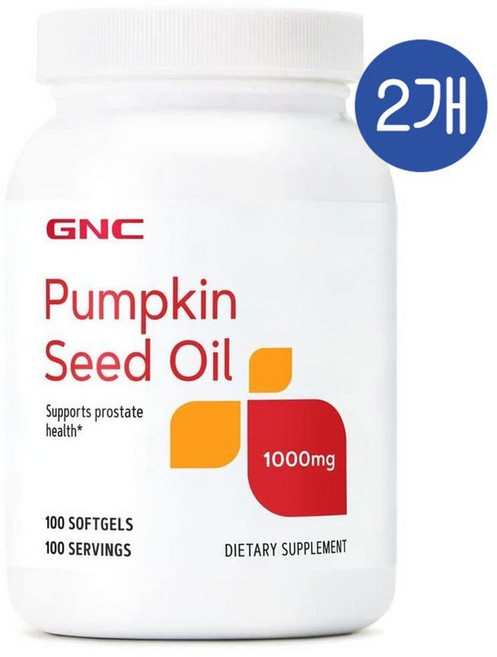 GNC 호박씨 오일 1000mg, 100정, 2개