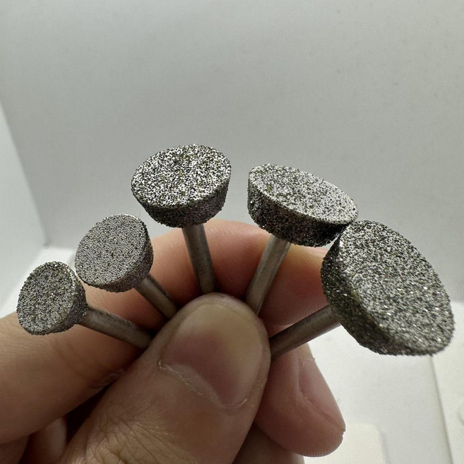 磨頭玉石開窗去皮玉雕原石鑽頭拋光雕刻金剛石翡翠金剛砂打磨工具, 1個, 開窗去皮壓坨8-16各一隻3.0杆