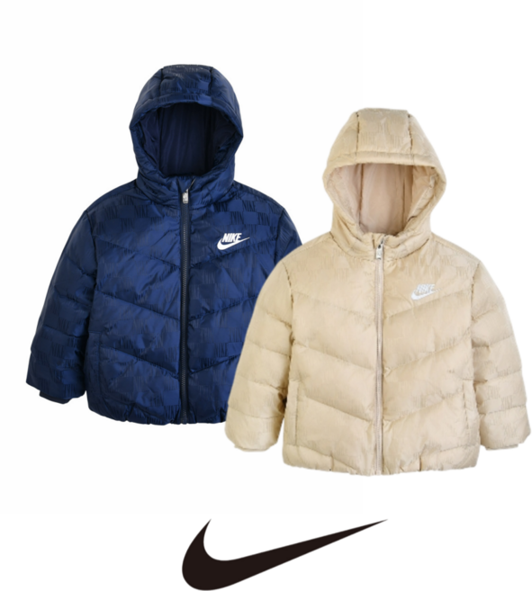 [백화점 매장판] 나이키 키즈 공용 덕다운 모노그램 패딩점퍼 남아패딩 여아패딩 다운패딩 다운패딩점퍼 덕다운패딩 오리털 집업 후드 기본 패딩