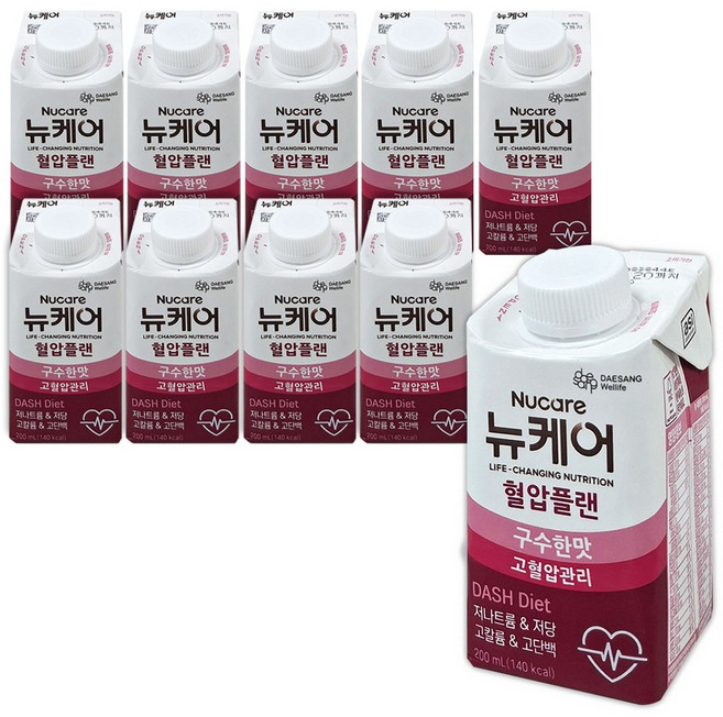 대상웰라이프 뉴케어 혈압플랜 구수한 맛, 200ml, 10개