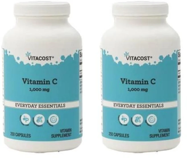 비타코스트 비타민C 1000mg Vitacost Vitamin C, 2개, 250정 - 쿠팡
