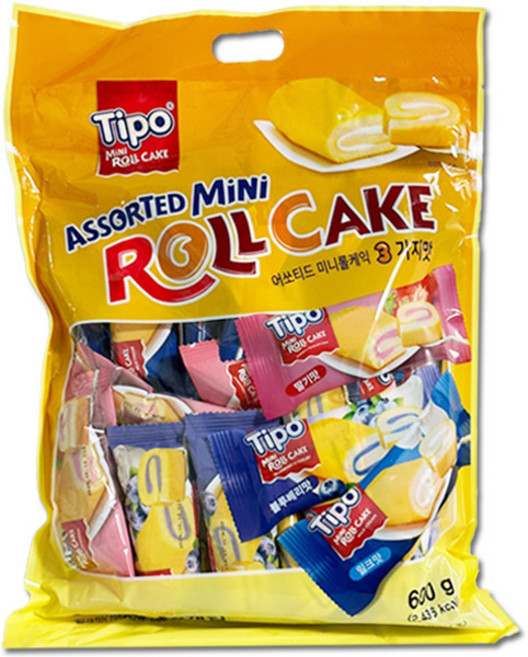 티포 어쏘티드 미니 롤케익 30p, 600g, 1개