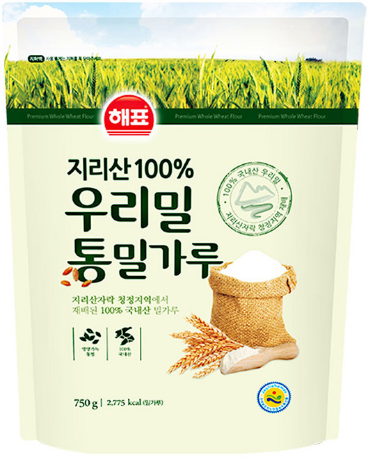 해표 우리밀 통밀가루 750g, 1개