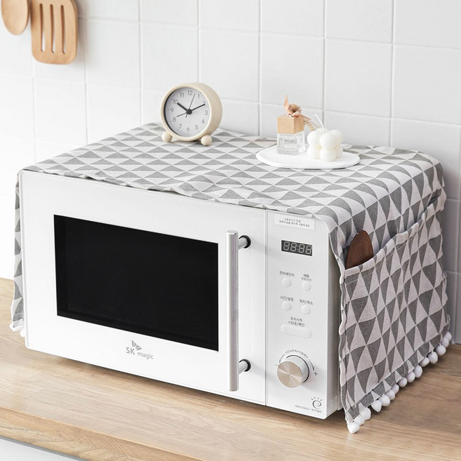 파쿠젠 다용도 전자레인지 커버 덮개 90cmx30cm, 그레이