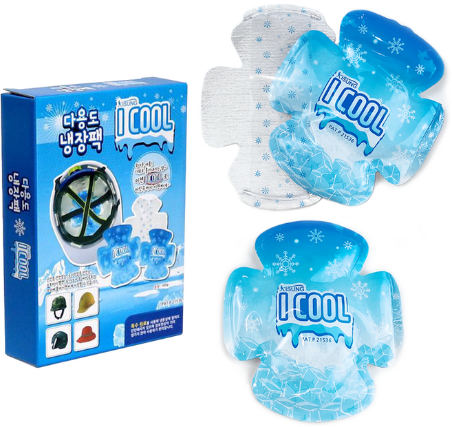 다용도 냉장팩 선풍기 헬멧 안전모 아이스팩 모자, 1개