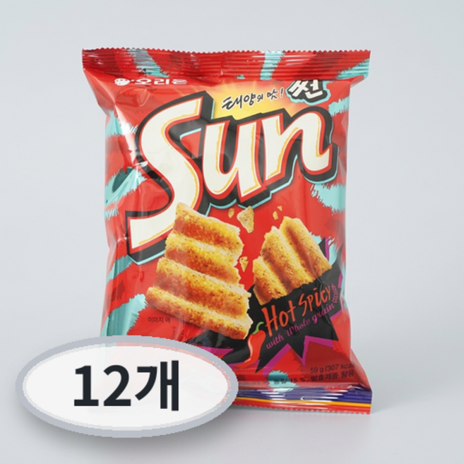 오리온 썬 핫스파이시맛 스낵, 80g, 12개