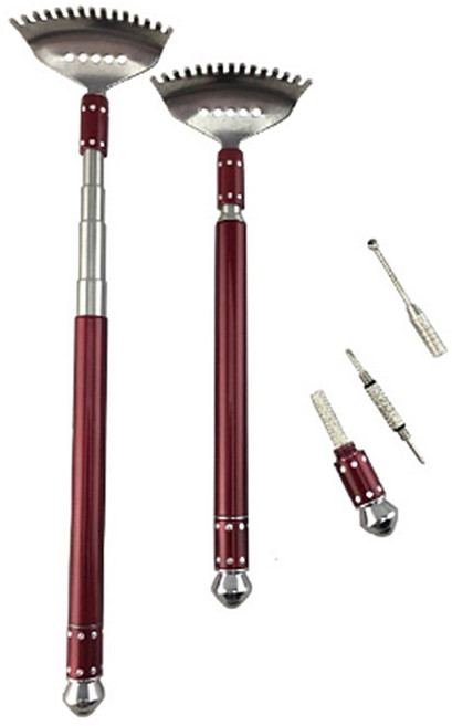 (고급선물상자포장) 대만 접이식 휴대용 안테나 효자손 대나무 편백나무 미니 등긁개 어버이날 부모님 효도 선물, 1개