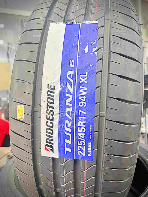 普利司通 BRIDGESTONE TURANZA 6 輪胎 225/45R17 94W XL 卓越抓地力與操控性 安全舒適駕駛體驗, 1個, 到店安裝