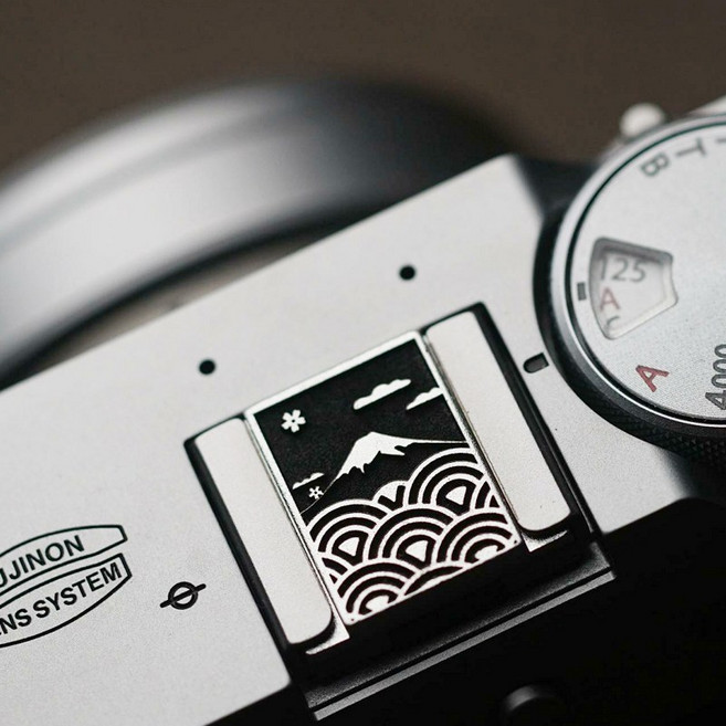 벚꽃 후지산 카메라 금속 핫슈 커버 소니A7M4 A7C2 A6100 A6500 A6700 캐논 R5 R6 5D4 R7니콘 Z9 D850후지X100VI XT30 카메라용, 1PC 소니 전용 알루미늄 합금 핫슈 커버, 1개