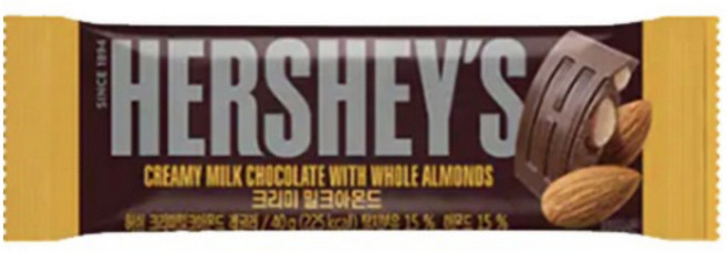 허쉬 크리미 레귤러바 밀크아몬드맛 바초콜릿, 40g, 24개