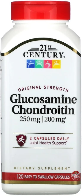 21st Century 글루코사민/콘드로이틴 오리지널 스트렝스 삼키기 쉬운 캡슐 120정, 1개 - 쿠팡