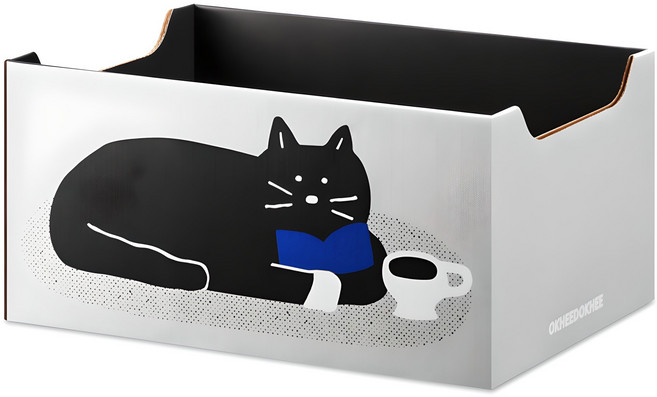 옥희독희 고양이 목이 편한 박스 스크래쳐, 티타임냥, 1개