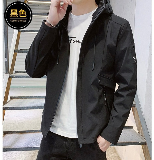 連帽防風騎士外套，加大尺碼 L-7XL，防風防潑水，連帽夾克