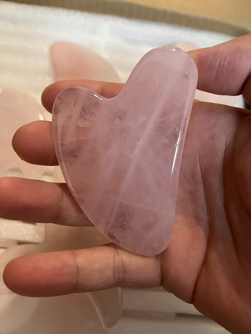 水晶玉石 刮痧板 提拉臉部眼部按摩美容刮板 全身通用, 1個, 如圖所示