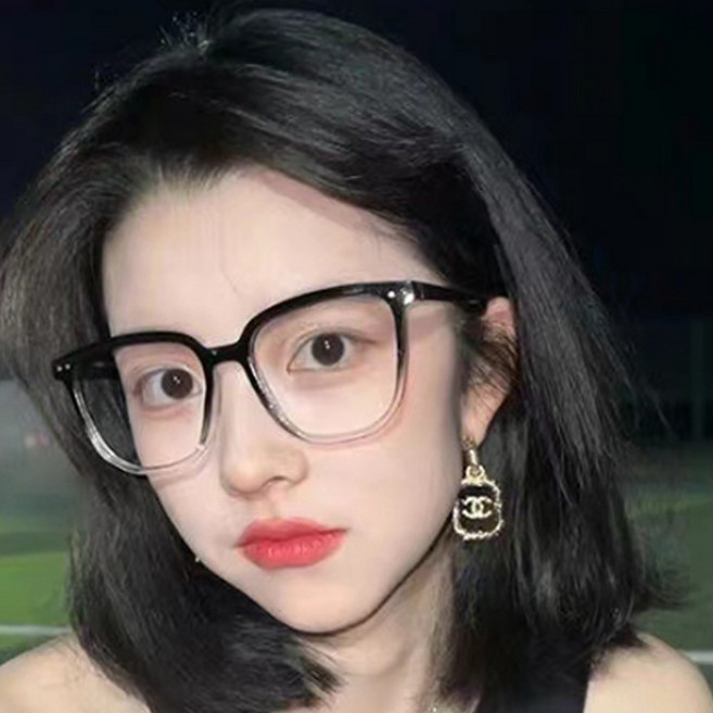 블루라이트차단안경 빅사이즈 오버핏 남자 여자 가벼운 투명 사각 하금테 반뿔테