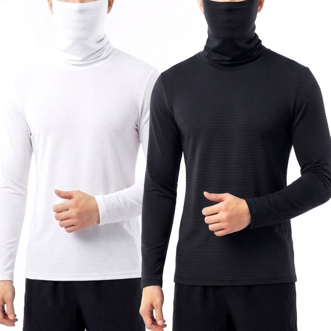 1+1 남성골프웨어 여름 냉감 스판 빅사이즈 기능성 쿨티셔츠 이너웨어