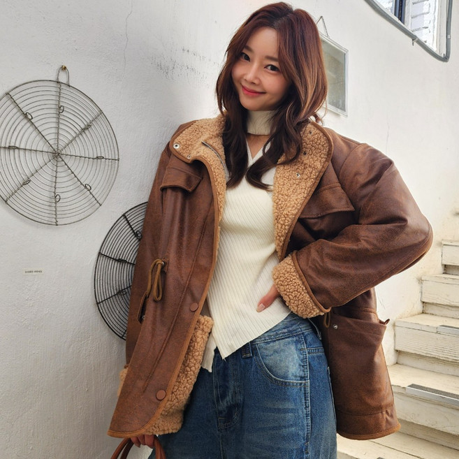 <청담코코> 뽀글이자켓 양면 무스탕자켓 양털코트