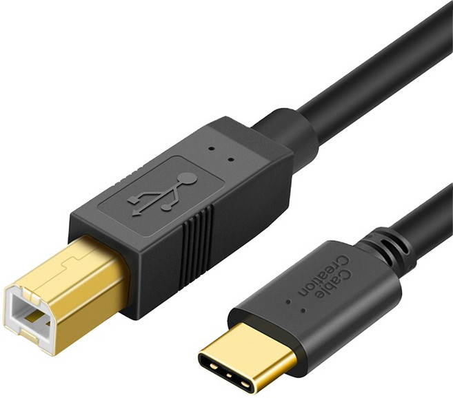 Cable Creation Type-C轉USB-B傳輸線 鍍金接頭 高速傳輸, CC0011, 1個, 2m