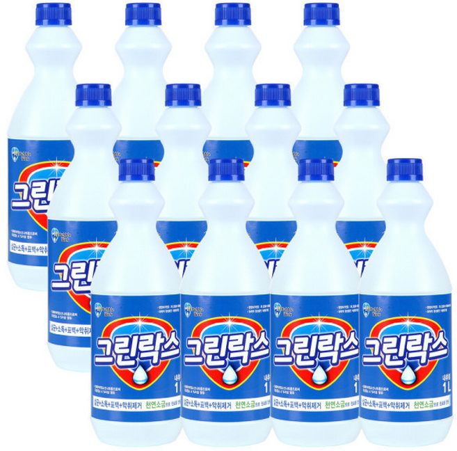 그린락스 살균/소독/표백/세정제/청소, 1000ml, 12개