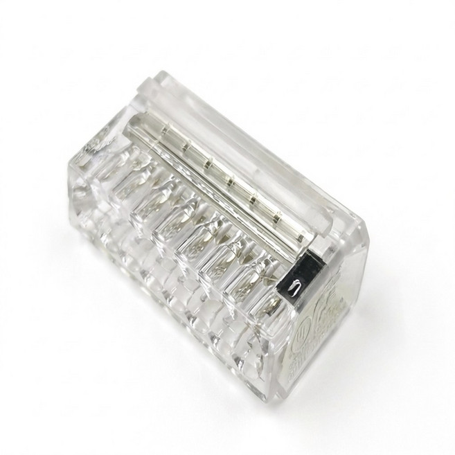 셀러킹즈 전선 커넥터 푸쉬인 꽂음형 8P 검정색 자이안트록 UL인증 1봉 250EA, 250개