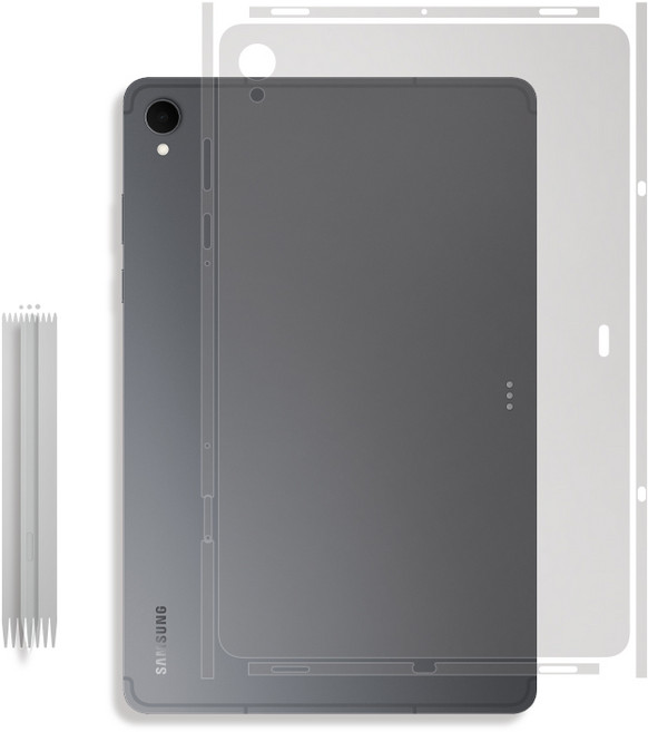 태블릿PC 기스 지문방지 후면보호필름 2매+부착액 측면 카메라 외부, 1개