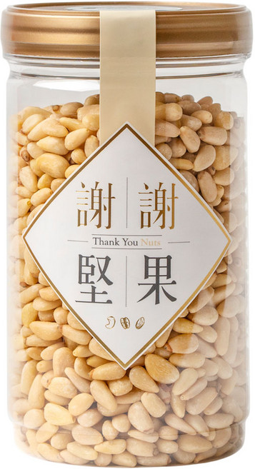 Thank You Nuts 原味松子 低溫烘焙無調味健康零食, 375公克(加減5%), 1個