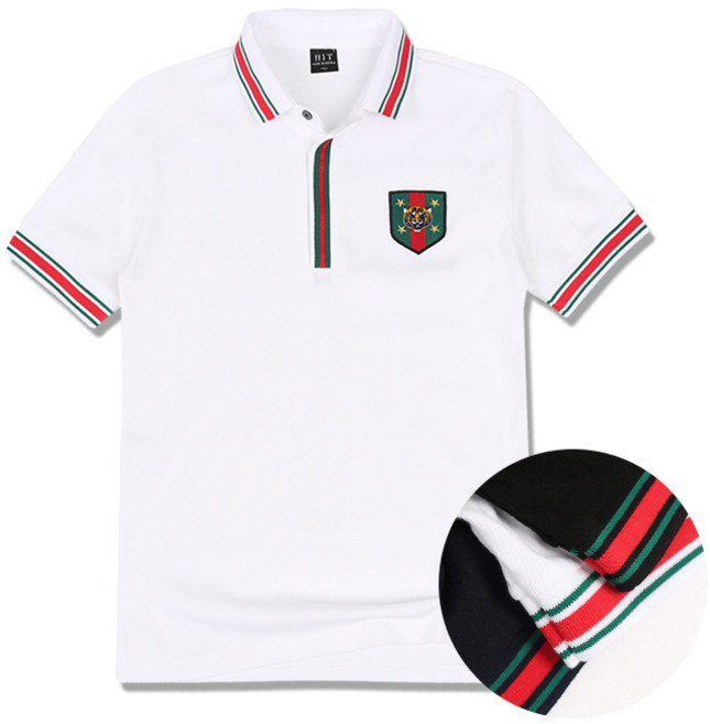 오마보이 남성용 호랑이 반팔 카라 티셔츠 PRHTTS