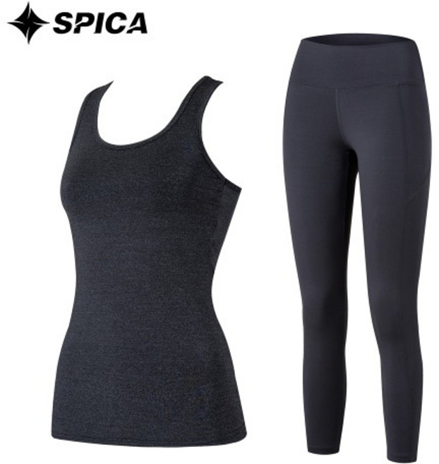스피카 여성용 요가 나시 + 레깅스 SPA611509