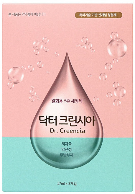 닥터 크린시아 Y존케어 저자극 여성 청결제 3개입, 17ml, 3개