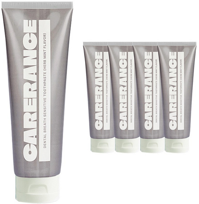 [시린이/입냄새] 케어란스 덴탈 브레스 시린이 치약 (허브민트향), 5개, 100g