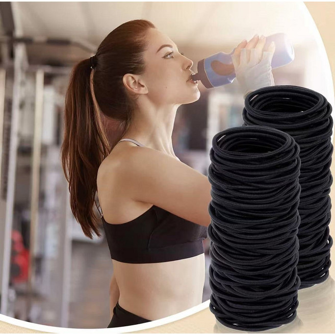 [50개세트]대용량 고탄력 짱짱한 헤어고무줄 머리끈