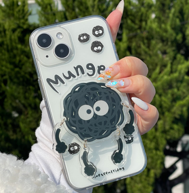 귀여운 먼지 캐릭터 맥세이프 그립톡 스마트톡 투명 젤리 케이스