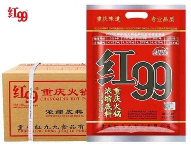 중국 직구 홍구구 홍99 중경샤브 농축쏘스 샤브샤브 마라썅궈 쏘스 한봉지 400그램, 1, 40개, 1 - 쿠팡