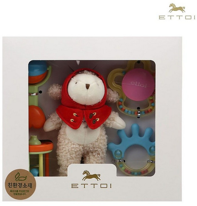 에뜨와 해리친환경딸랑이SET 07R083405신생아 임신 출산선물 167352, 에뜨와 라이트베이지